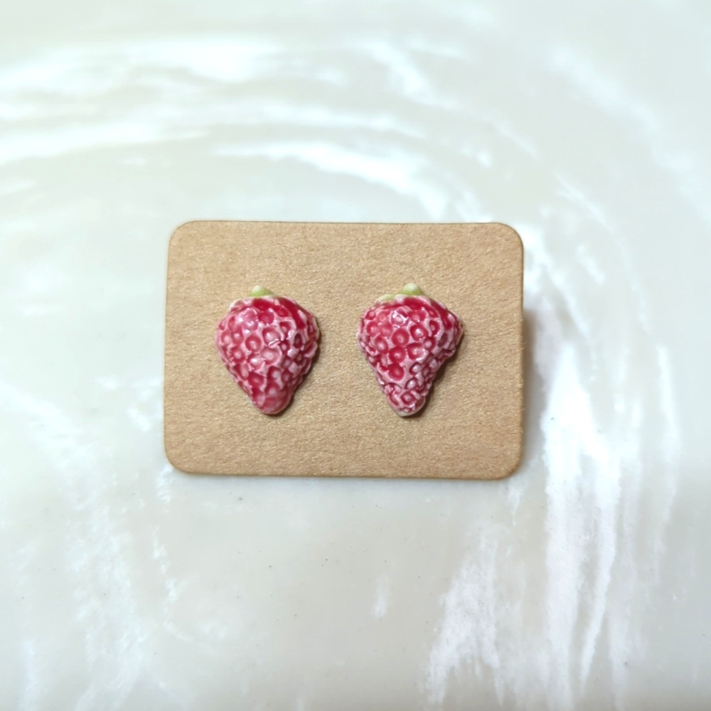 Handmade Strawberry Earrings